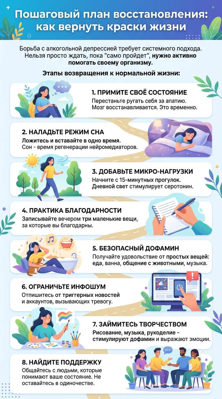 Инфографика: Пошаговый план восстановления